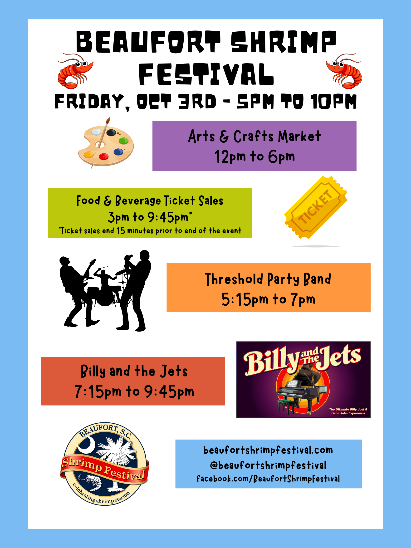 2025 Beaufort Shrimp Festival Schedule-Friday